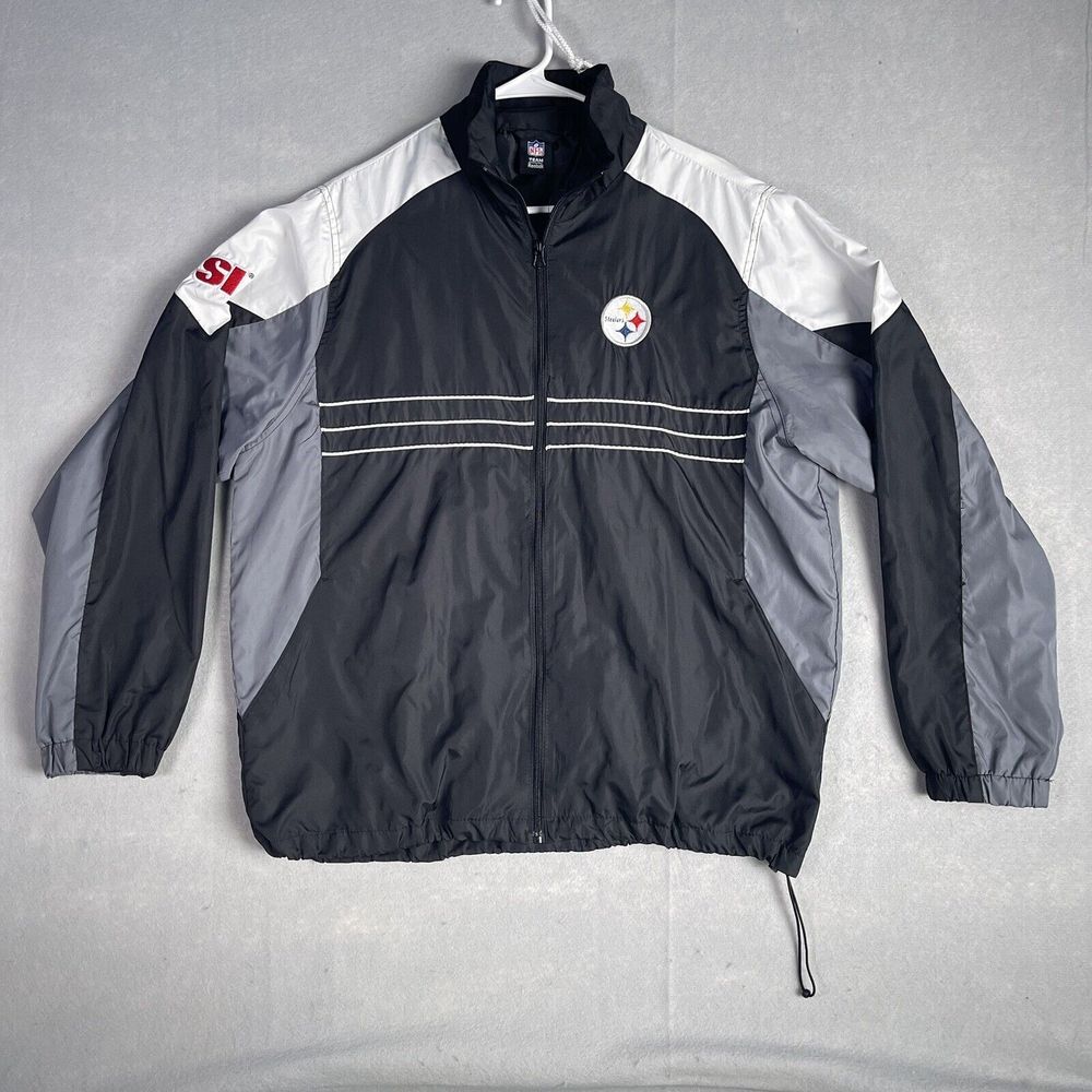 Reebok NFL Team Steelers SI Windbreaker Men Large Rain Jacket Sports Illustrated
